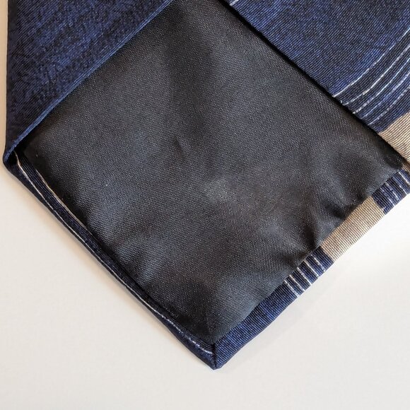 Hugo Boss Striped Blue and Beige Print Silk Tie - Made in Italy - Picture 7 of 7
